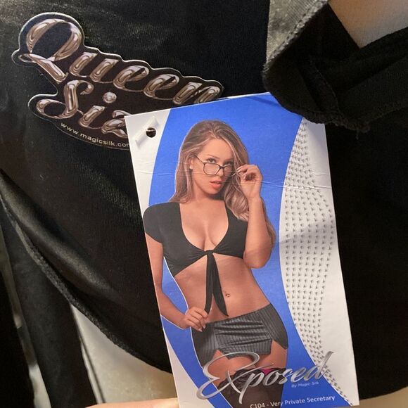 NWT “Very Private Secretary” Front Tie Sexy Top sz 1X - 3X - Picture 11 of 14